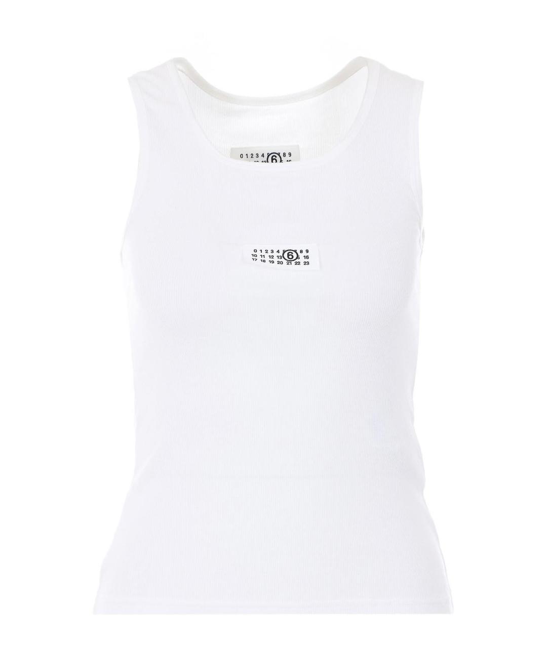 MM6 MAISON MARGIELA Белая хлопковая майка, фото 1