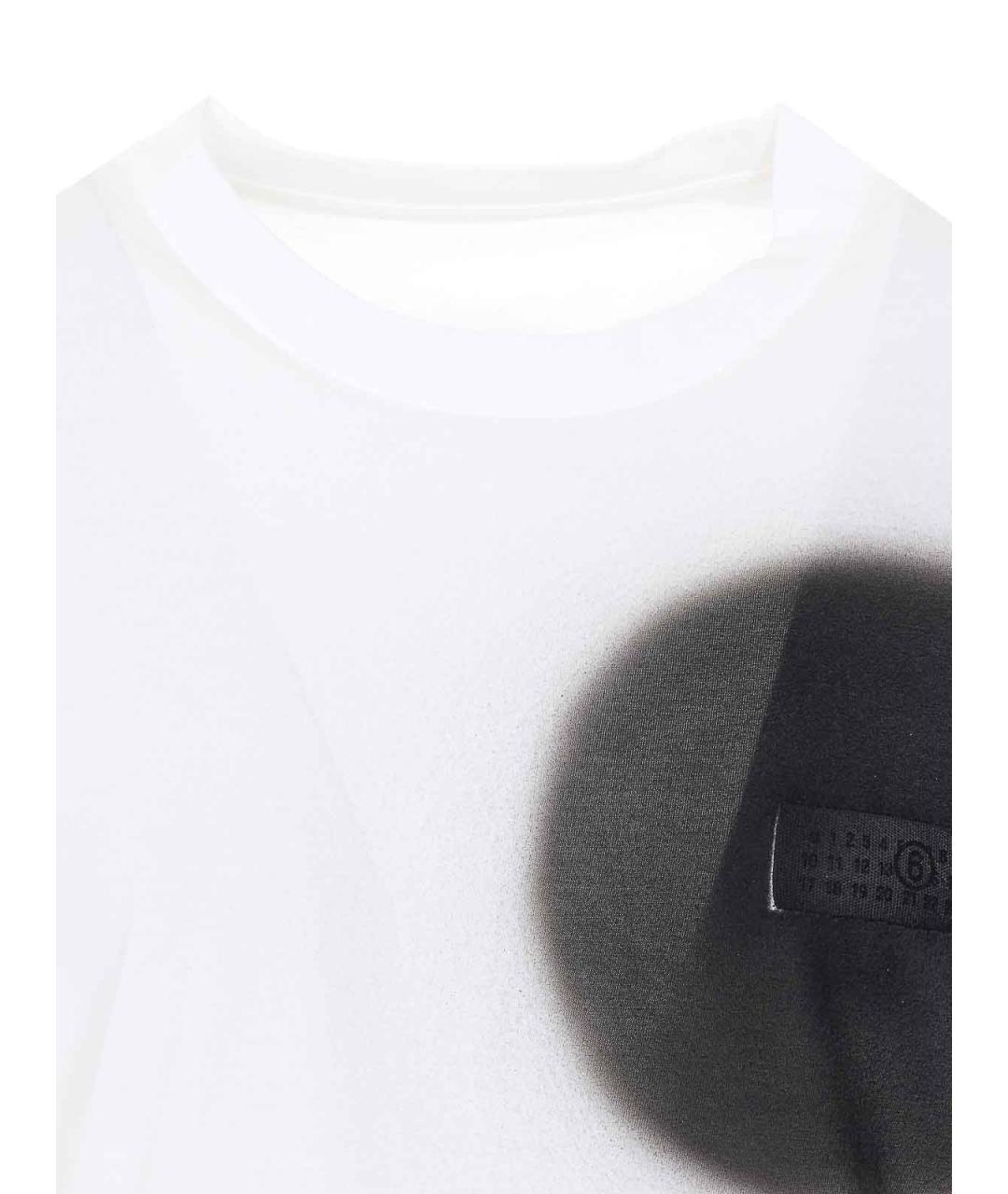 MM6 MAISON MARGIELA Белая хлопковая футболка, фото 4