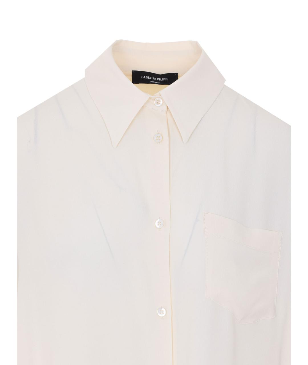 FABIANA FILIPPI Белая полиамидовая рубашка, фото 4