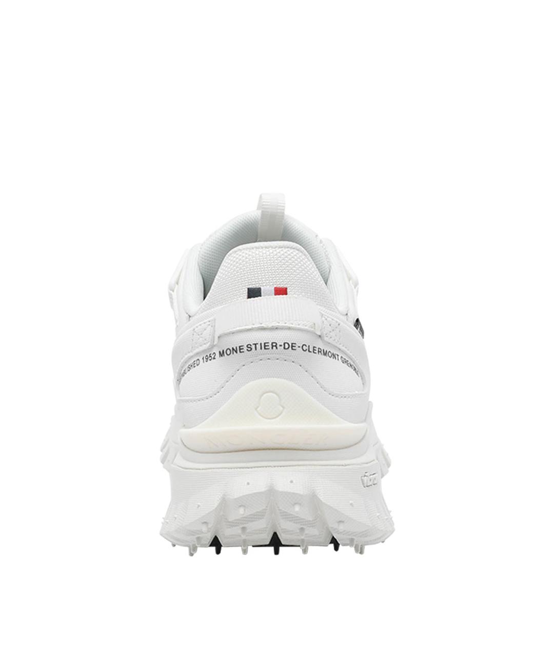 MONCLER Белые кожаные кроссовки, фото 4