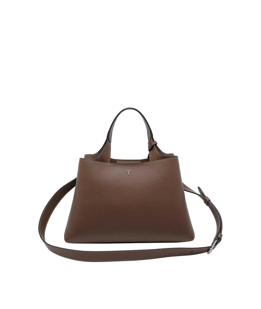TOD'S Коричневая кожаная сумка тоут, фото 3
