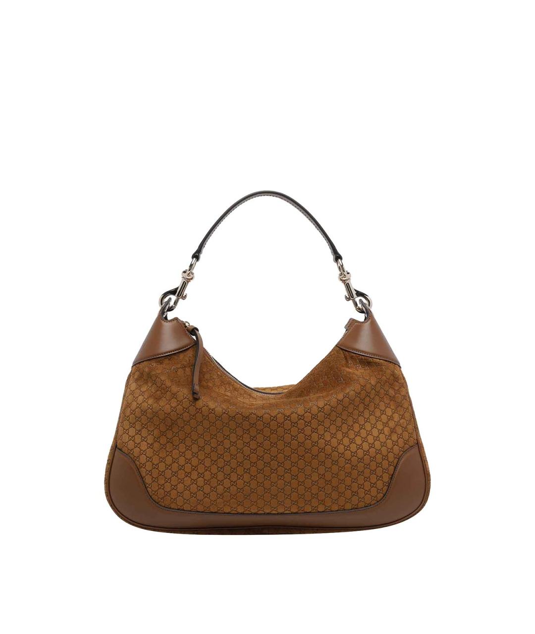 GUCCI Коричневая замшевая сумка через плечо, фото 1