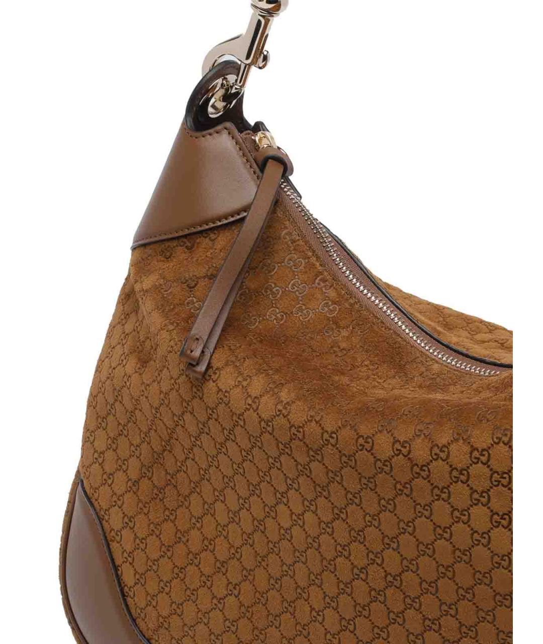 GUCCI Коричневая замшевая сумка через плечо, фото 4