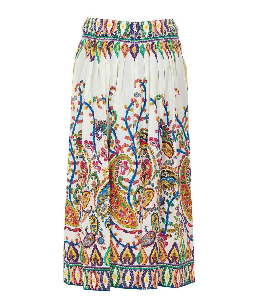 ETRO Мульти хлопковая юбка миди, фото 2