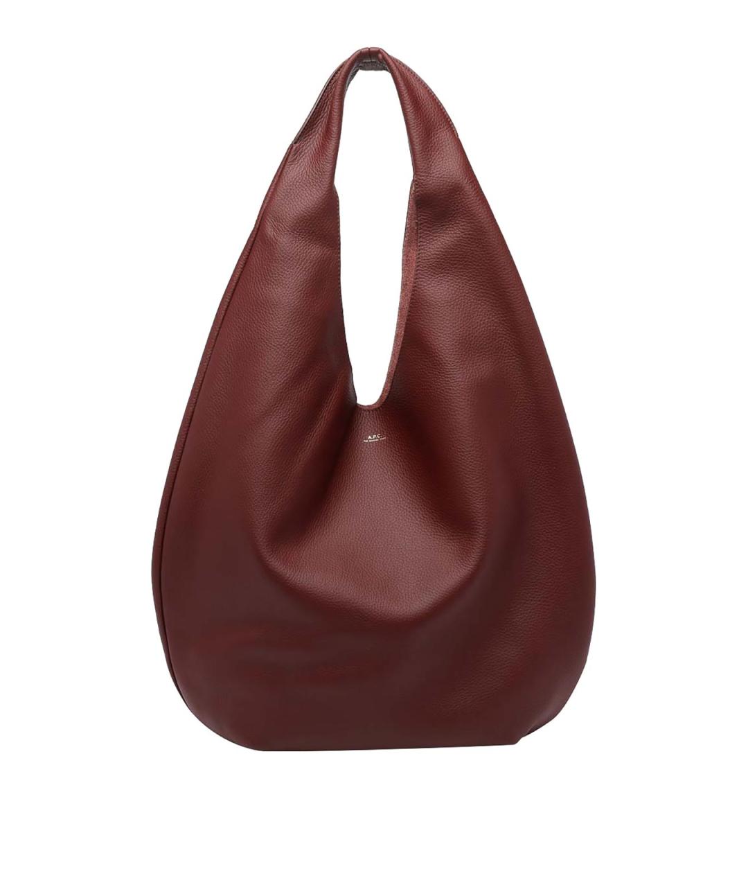 A.P.C. Бордовая кожаная сумка через плечо, фото 1