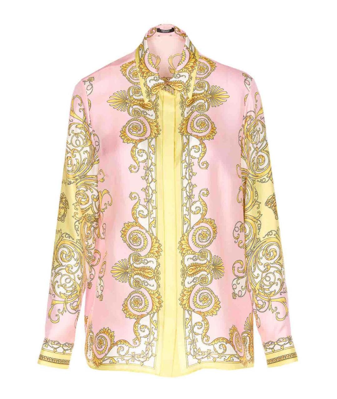 VERSACE Розовая шелковая рубашка, фото 1