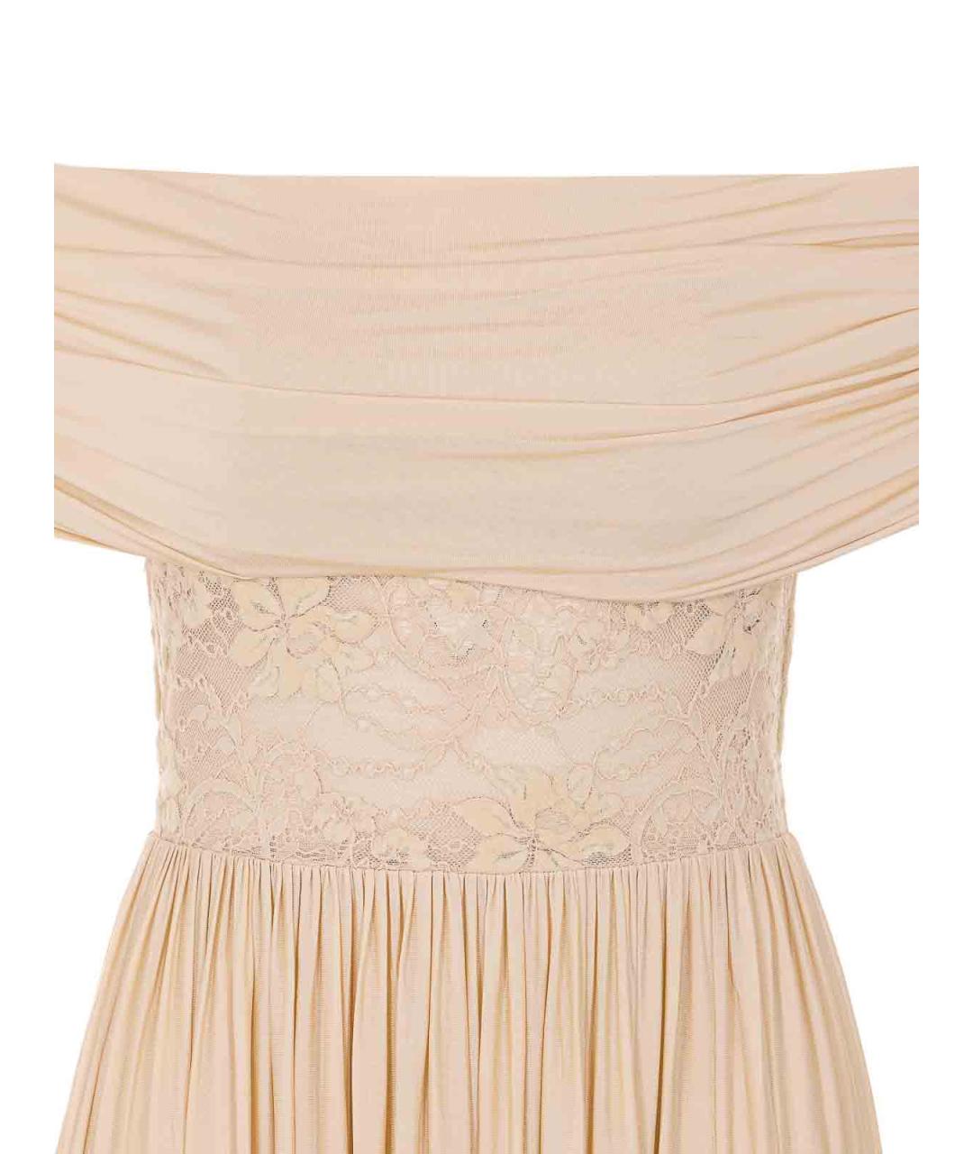 ZIMMERMANN Бежевое вискозное коктейльное платье, фото 4