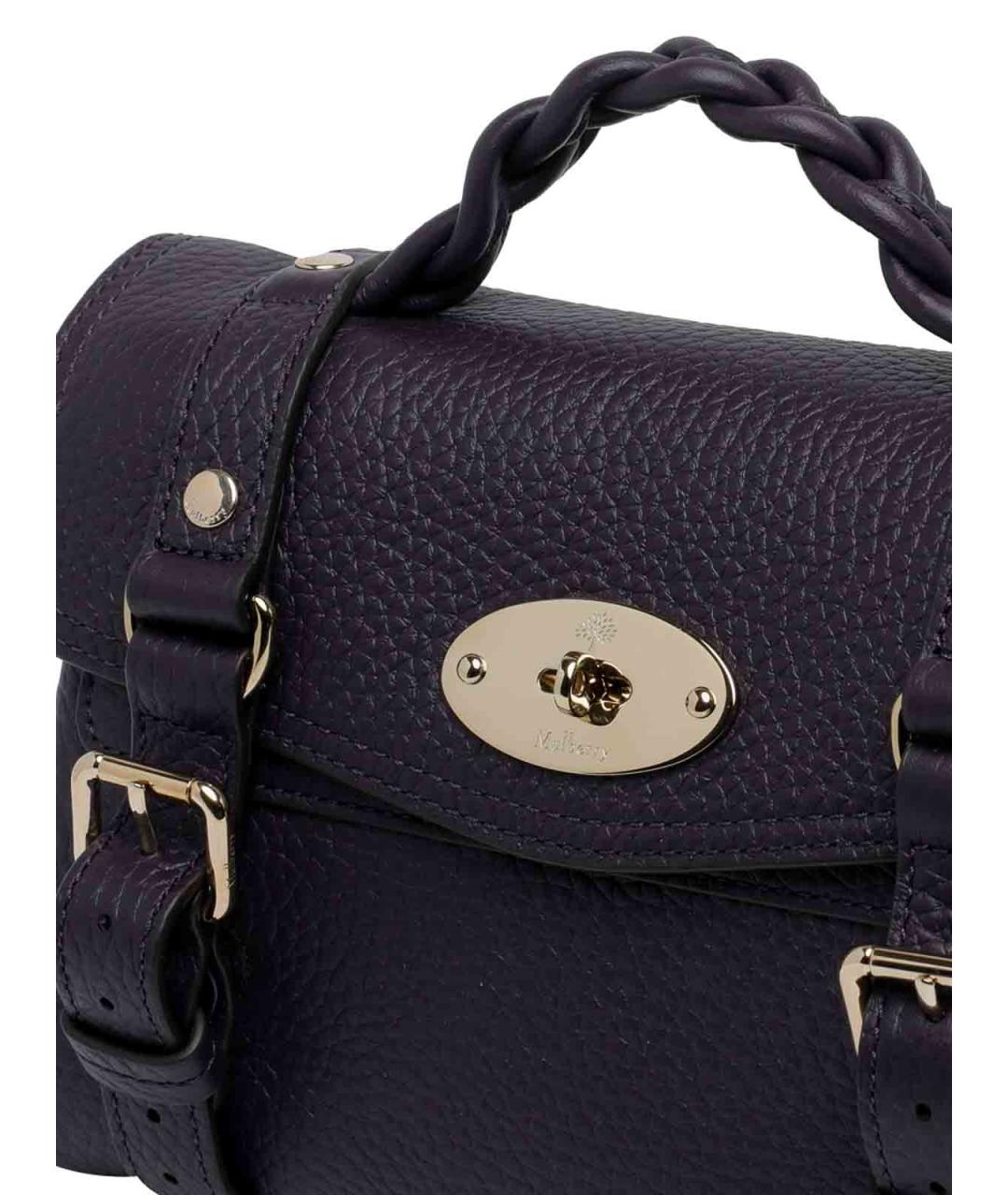MULBERRY Фиолетовая кожаная сумка тоут, фото 4