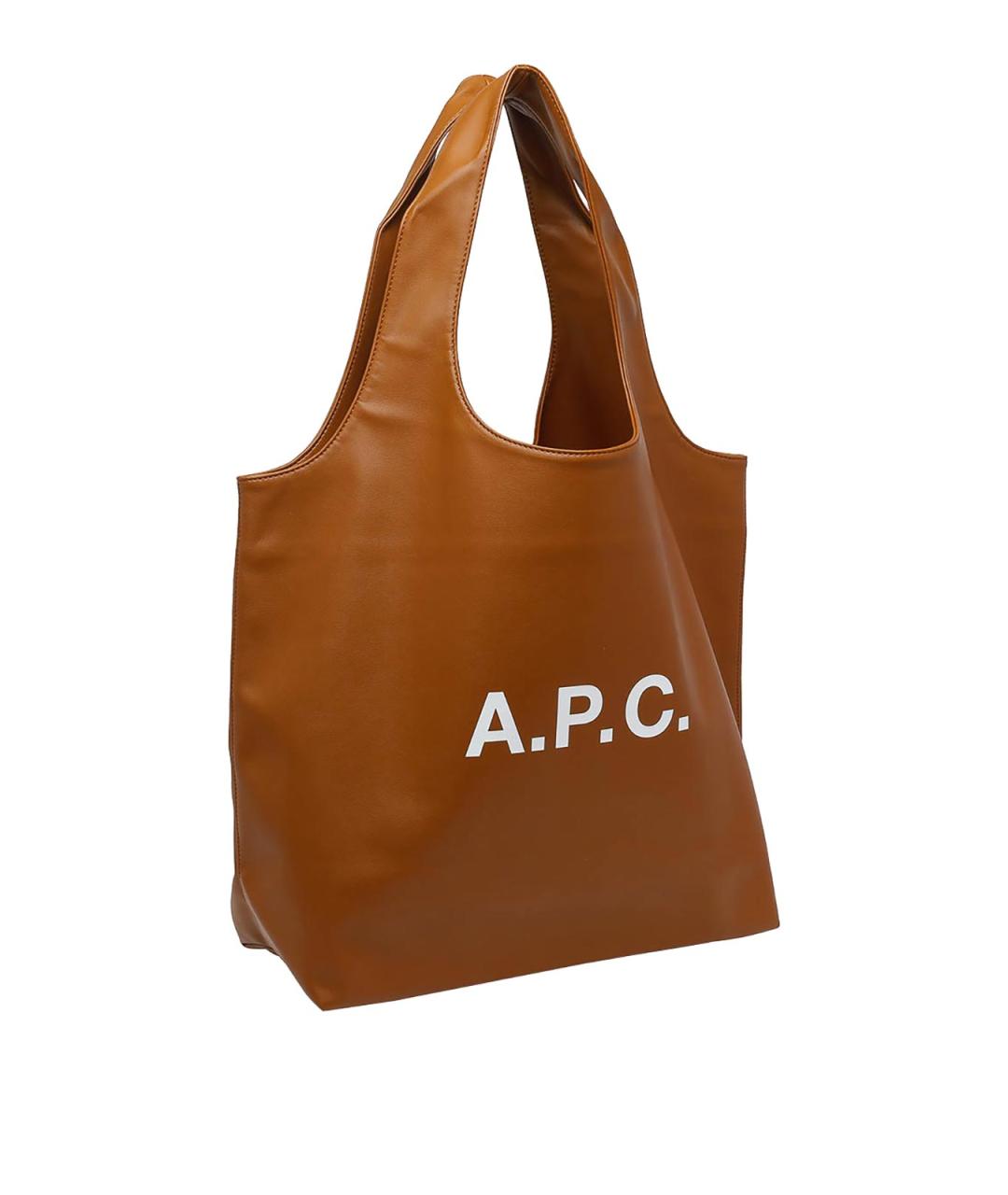 A.P.C. Коричневая сумка тоут из искусственной кожи, фото 2