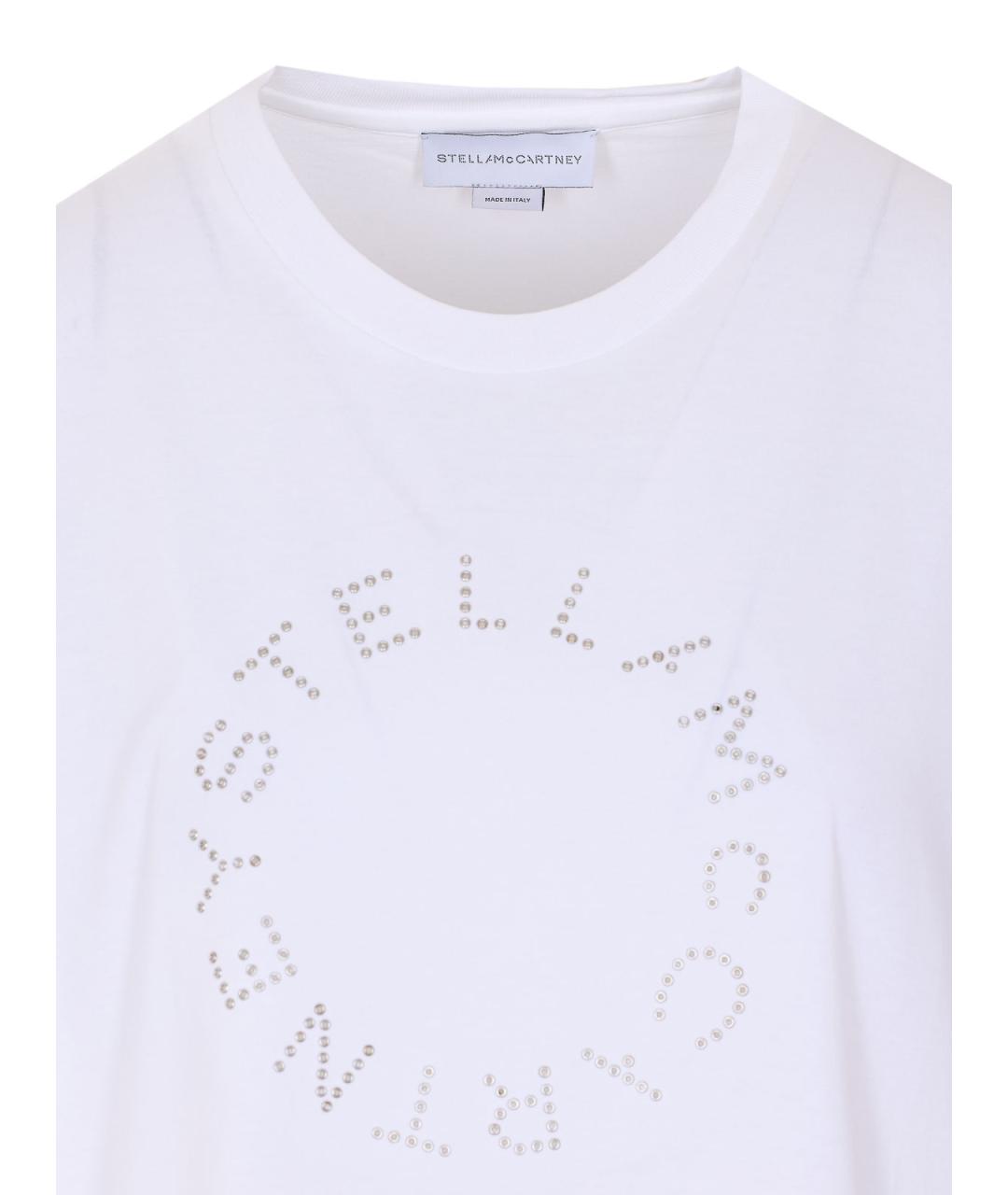 STELLA MCCARTNEY Белая хлопковая футболка, фото 4