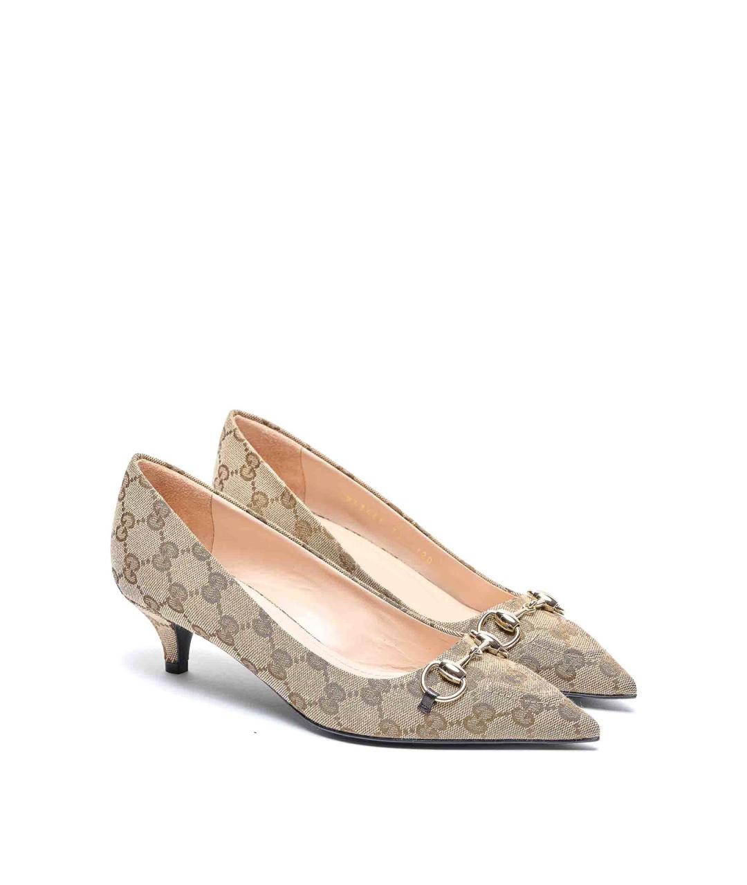GUCCI Бежевые туфли, фото 4