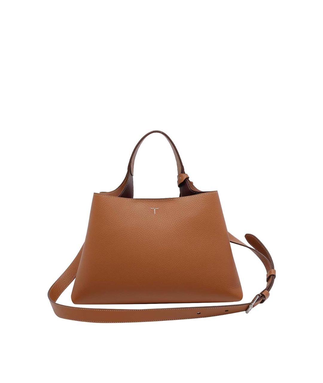 TOD'S Коричневая кожаная сумка тоут, фото 3