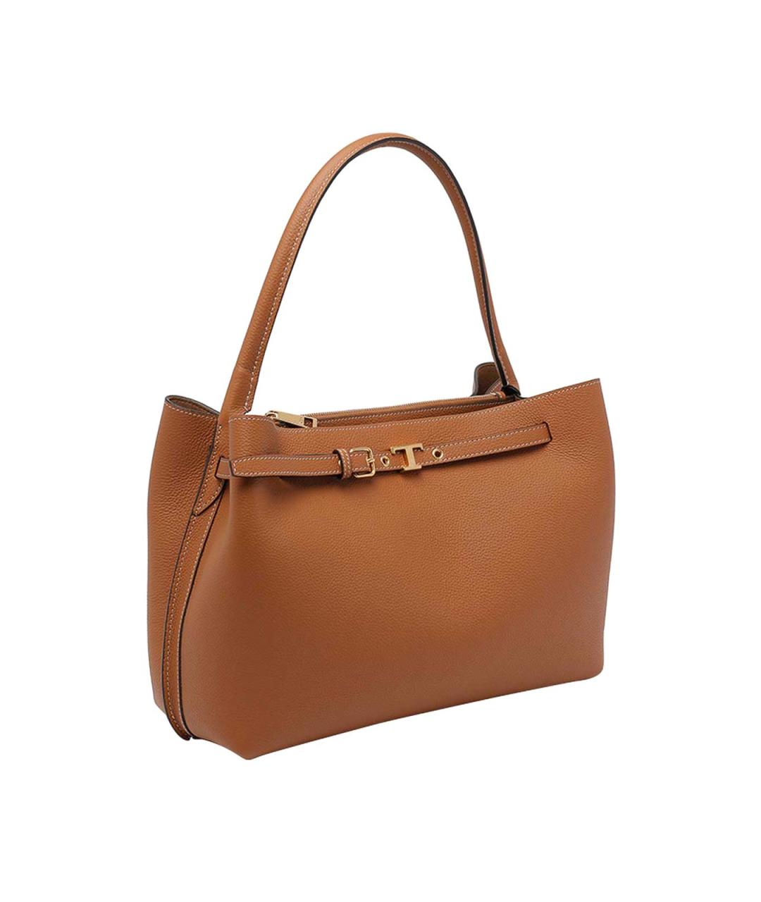 TOD'S Коричневая кожаная сумка тоут, фото 2