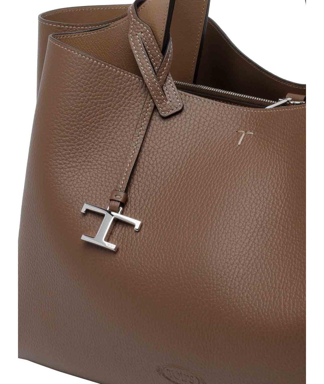 TOD'S Коричневая кожаная сумка через плечо, фото 4