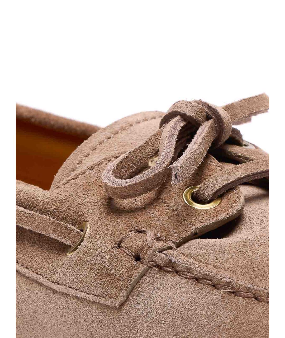 TOD'S Бежевые замшевые лоферы, фото 3