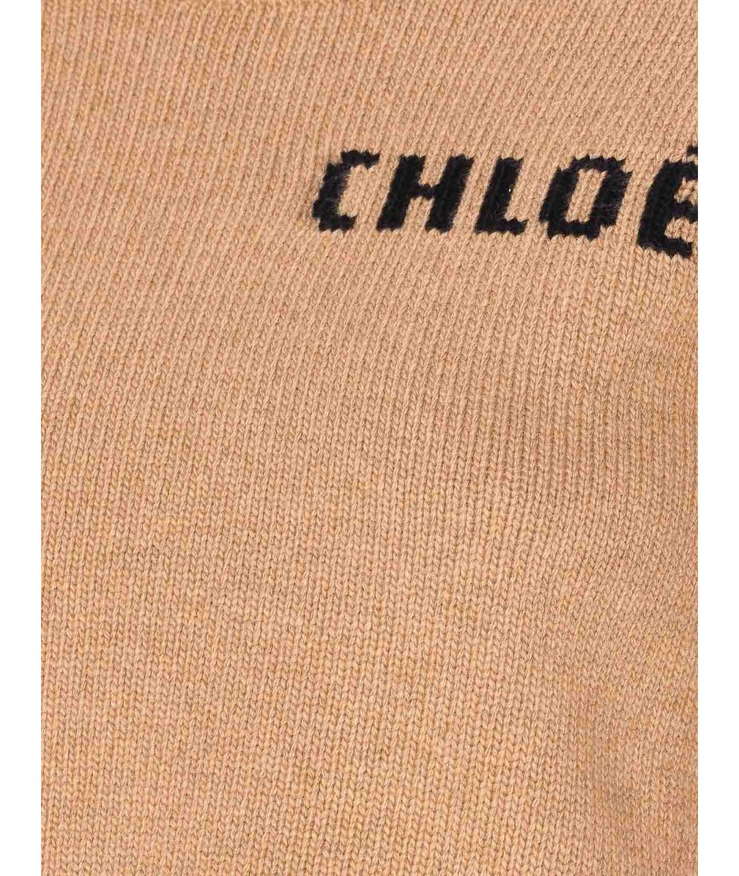 CHLOE Коричневый шерстяной джемпер / свитер, фото 3