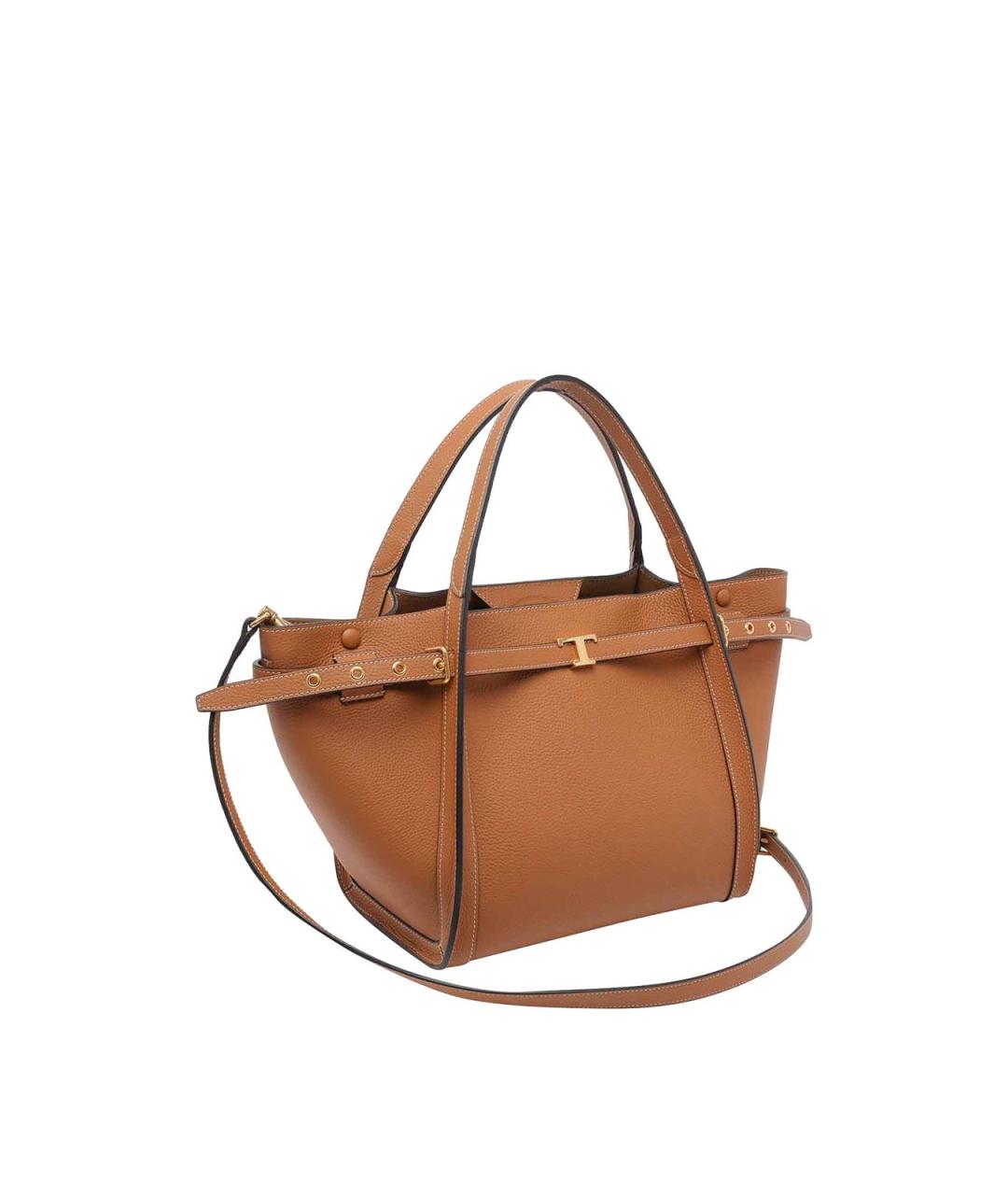 TOD'S Коричневая кожаная сумка тоут, фото 2