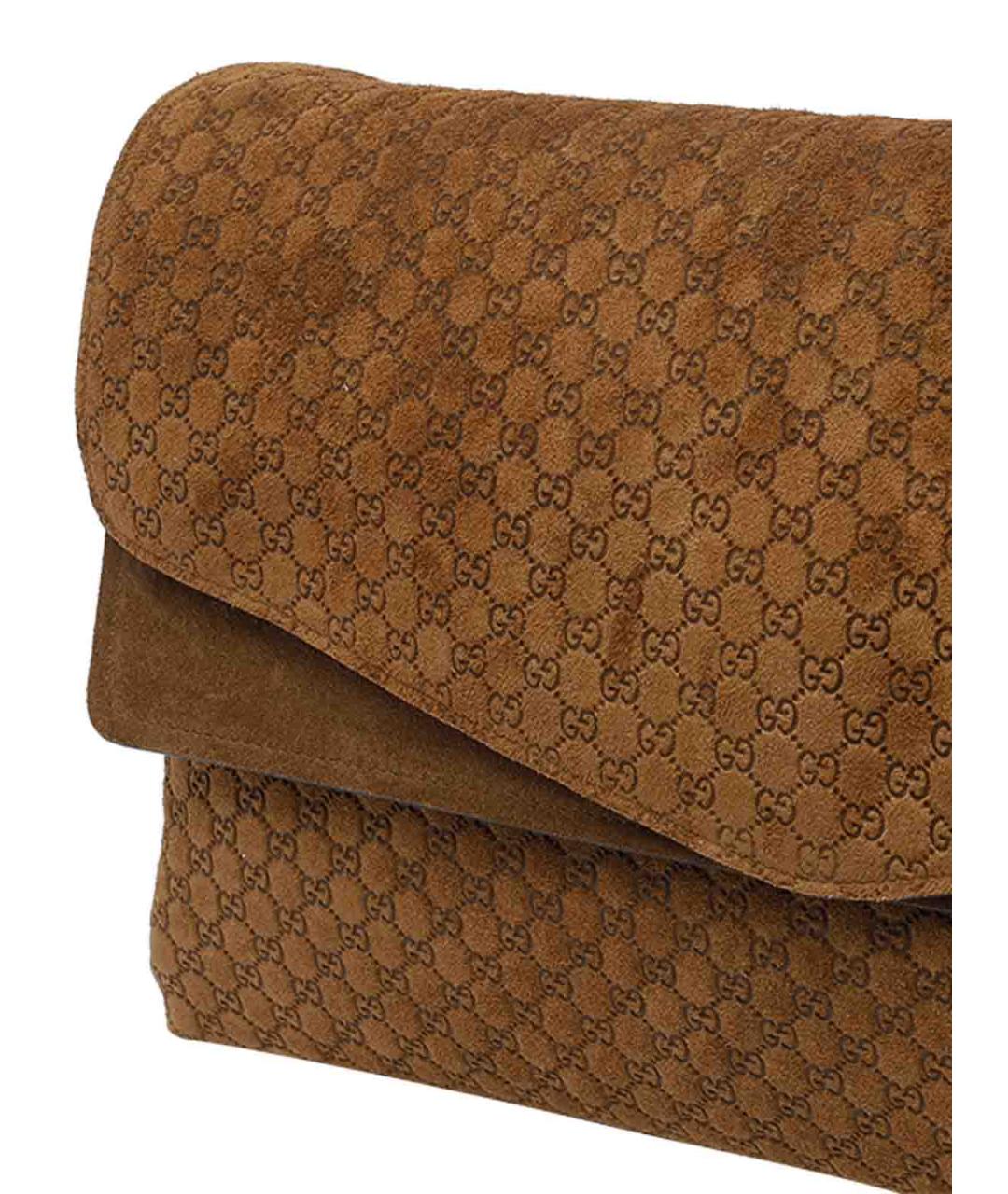 GUCCI Коричневая замшевая сумка через плечо, фото 4