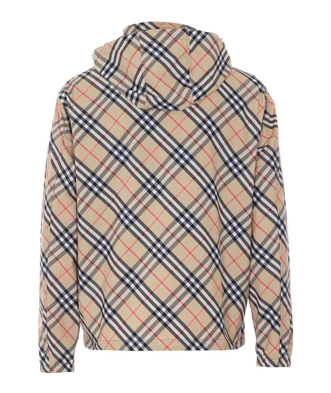 BURBERRY Бежевая полиэстеровая куртка, фото 2