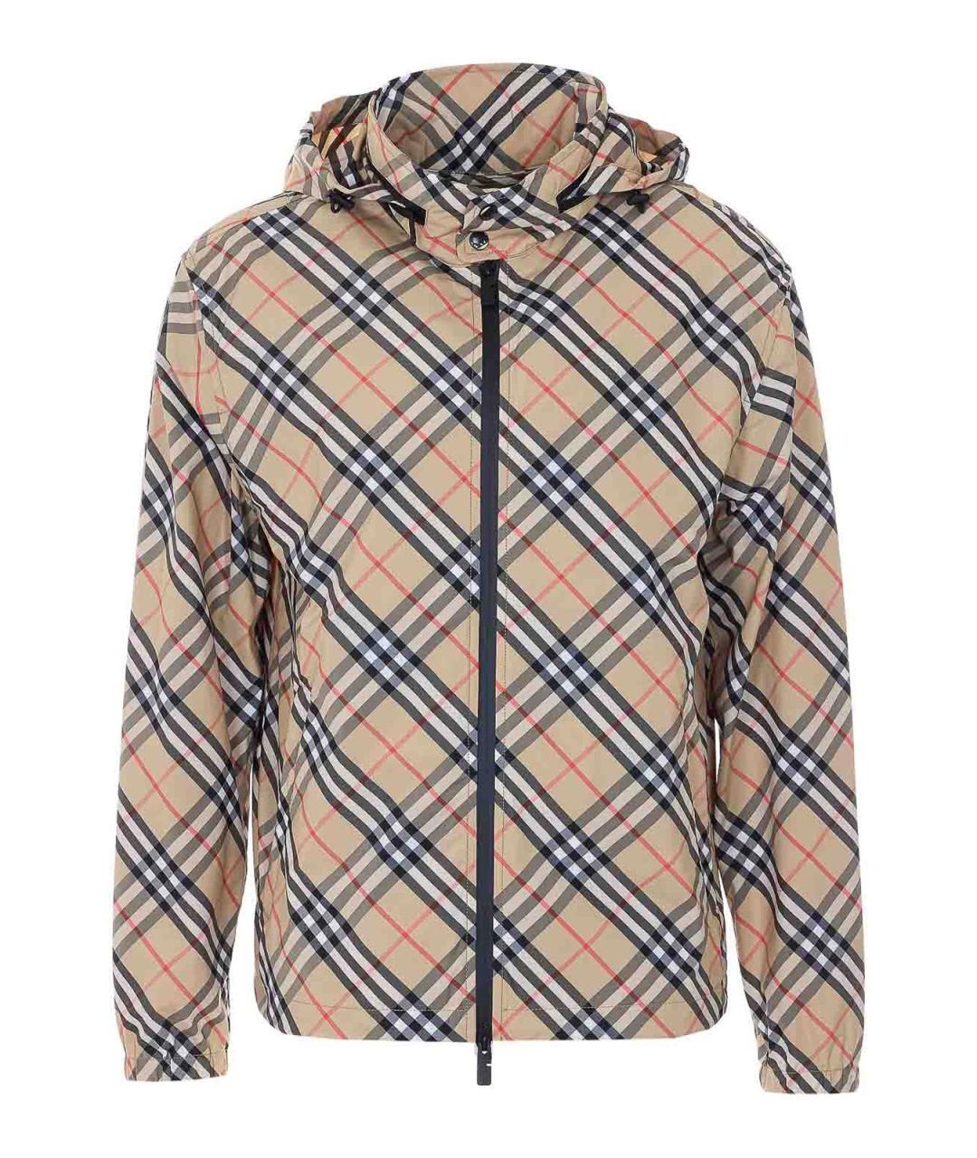 BURBERRY Бежевая полиэстеровая куртка, фото 1