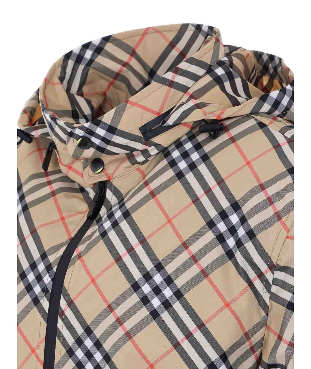 BURBERRY Бежевая полиэстеровая куртка, фото 3
