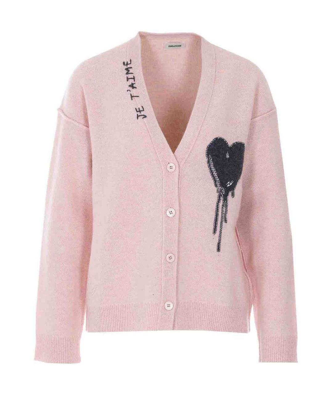 ZADIG & VOLTAIRE Розовый кашемировый кардиган, фото 1