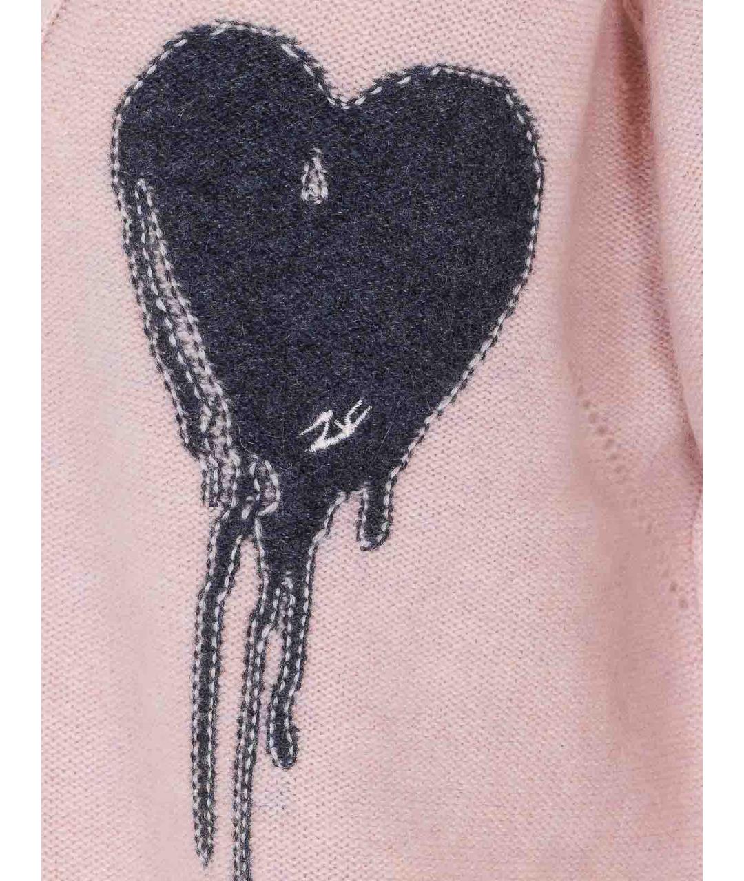 ZADIG & VOLTAIRE Розовый кашемировый кардиган, фото 3