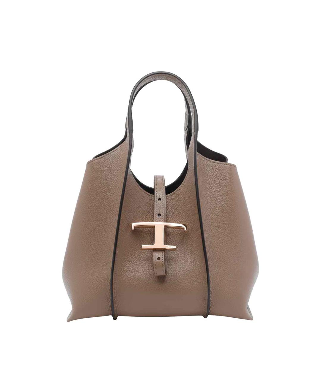 TOD'S Коричневая кожаная сумка тоут, фото 1