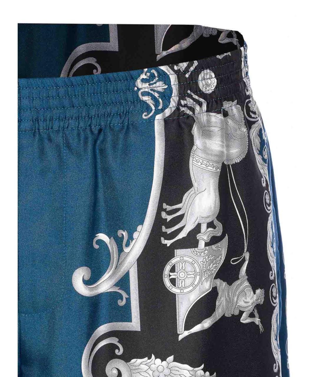 VERSACE Синие вискозные шорты, фото 4