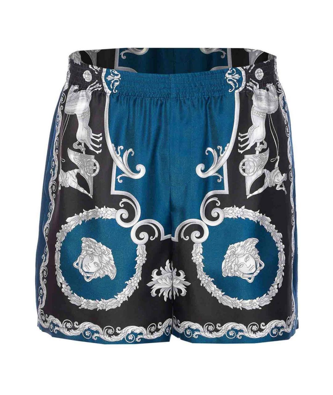 VERSACE Синие вискозные шорты, фото 1