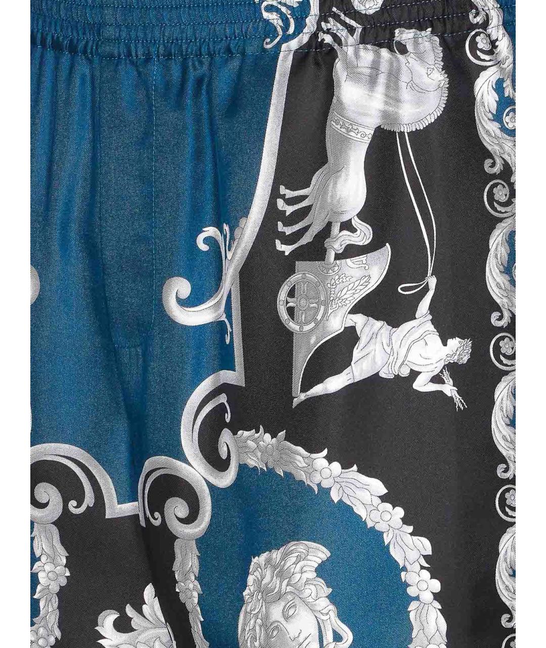 VERSACE Синие вискозные шорты, фото 3