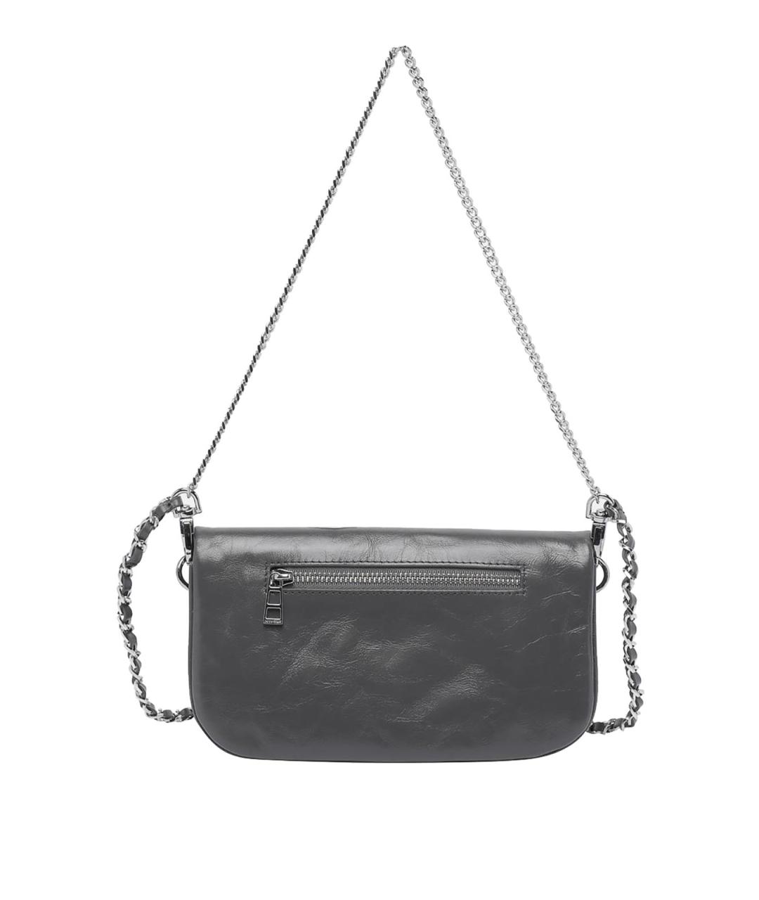 ZADIG & VOLTAIRE Серая кожаная сумка через плечо, фото 3