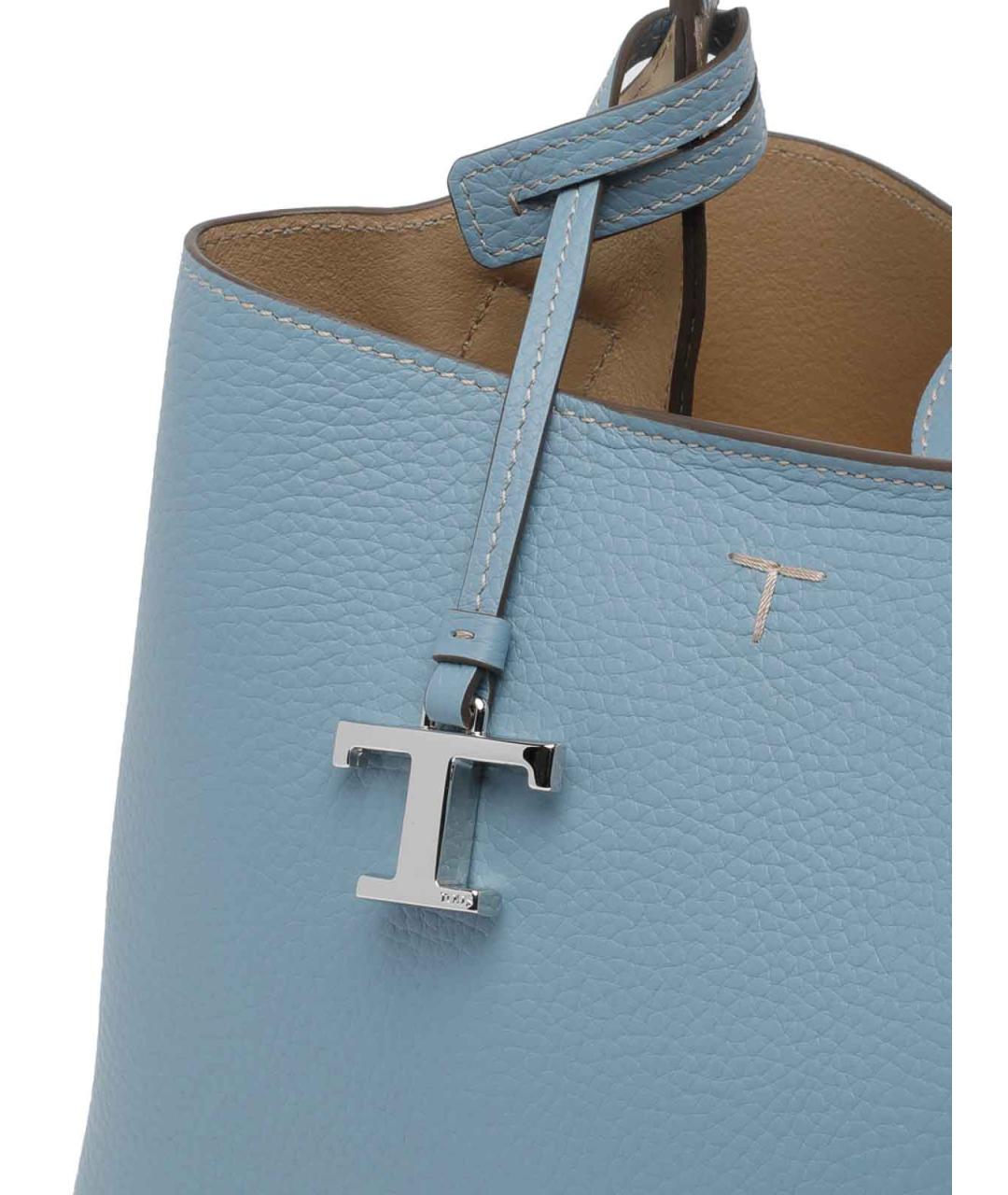 TOD'S Синяя кожаная сумка тоут, фото 4