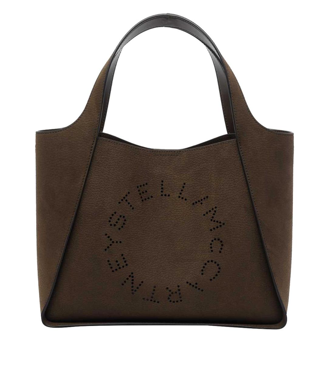 STELLA MCCARTNEY Коричневая синтетическая сумка тоут, фото 1