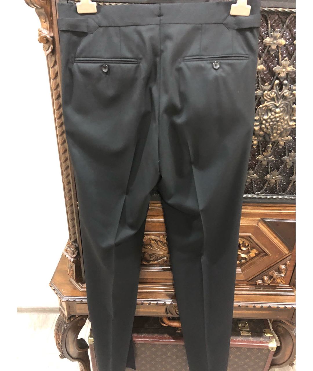 TOM FORD Черные шерстяные классические брюки, фото 2