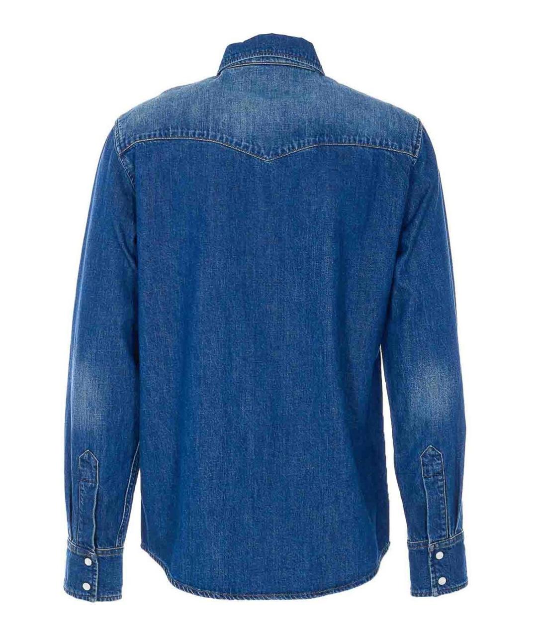 A.P.C. Синяя хлопковая кэжуал рубашка, фото 2