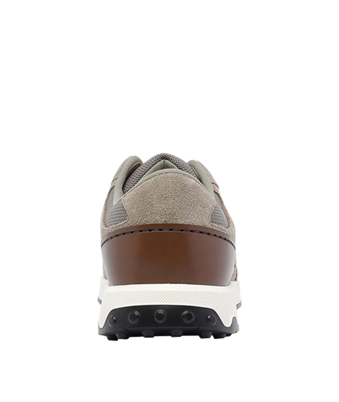 TOD'S Серые замшевые низкие кроссовки / кеды, фото 4