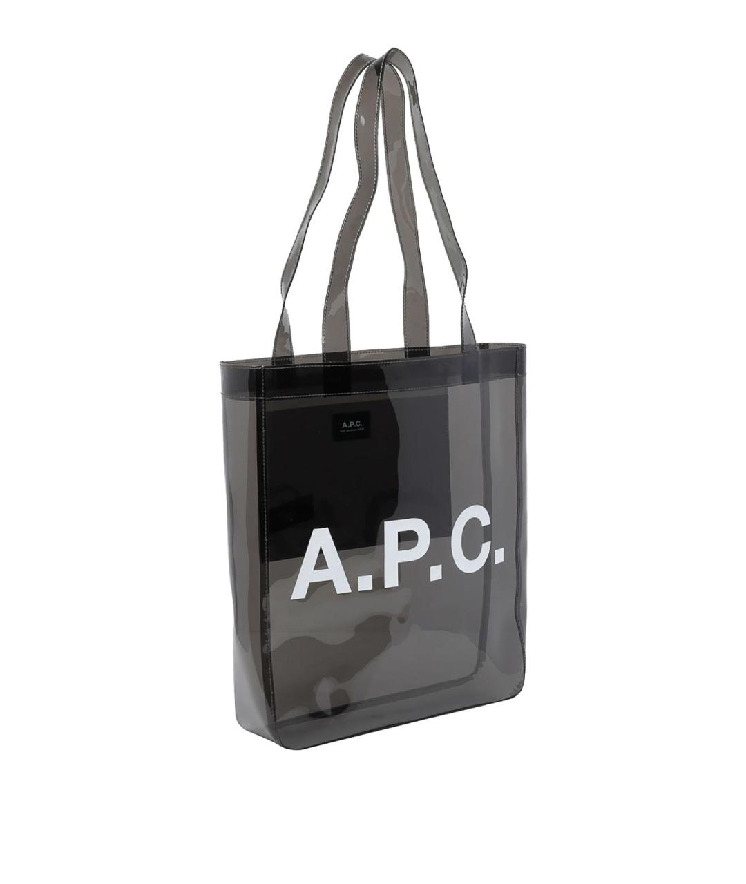 A.P.C. Черная сумка тоут из искусственной кожи, фото 2