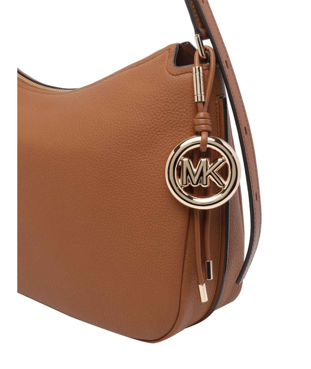 MICHAEL MICHAEL KORS Коричневая кожаная сумка через плечо, фото 4
