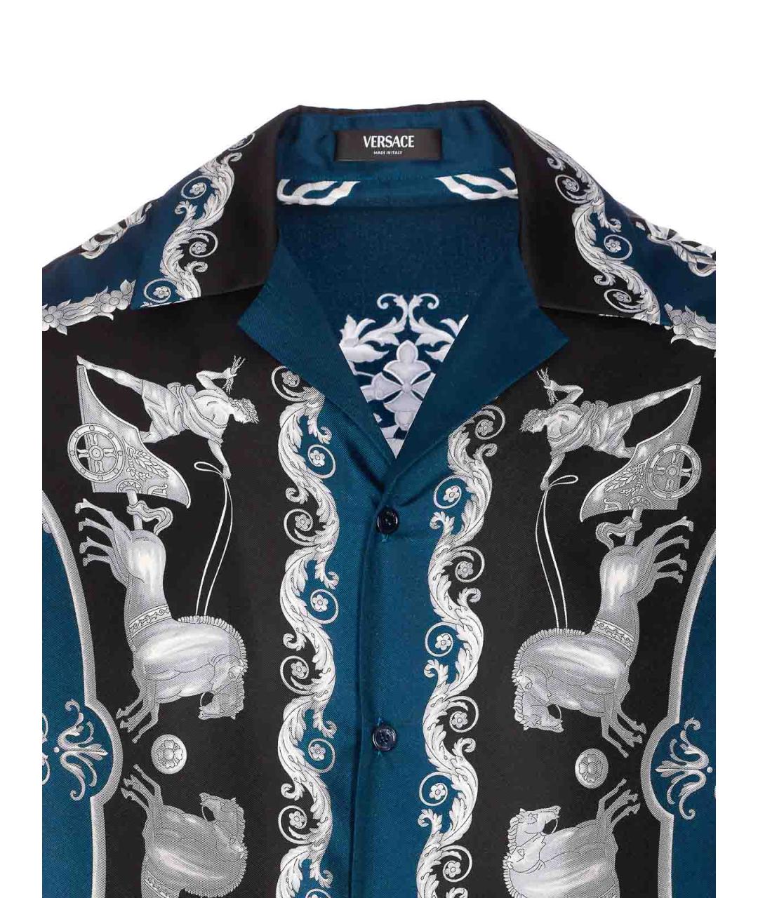 VERSACE Мульти шелковая кэжуал рубашка, фото 4