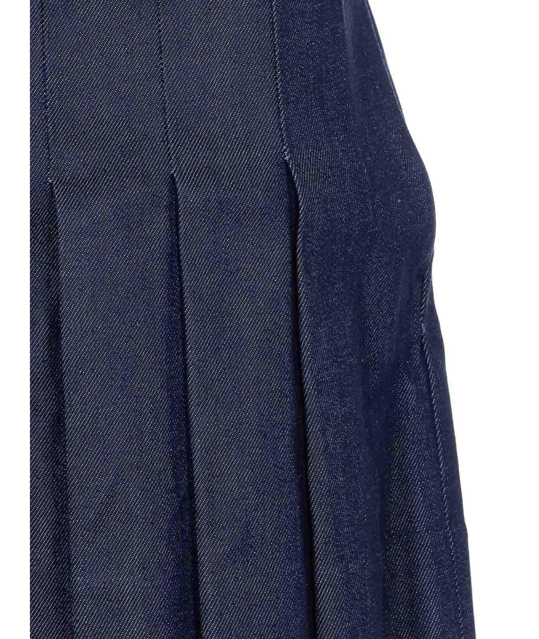 A.P.C. Синяя хлопковая юбка мини, фото 4