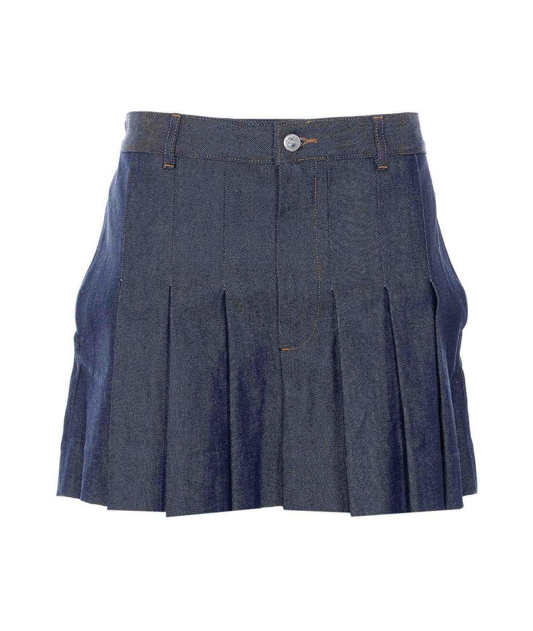 A.P.C. Синяя хлопковая юбка мини, фото 1