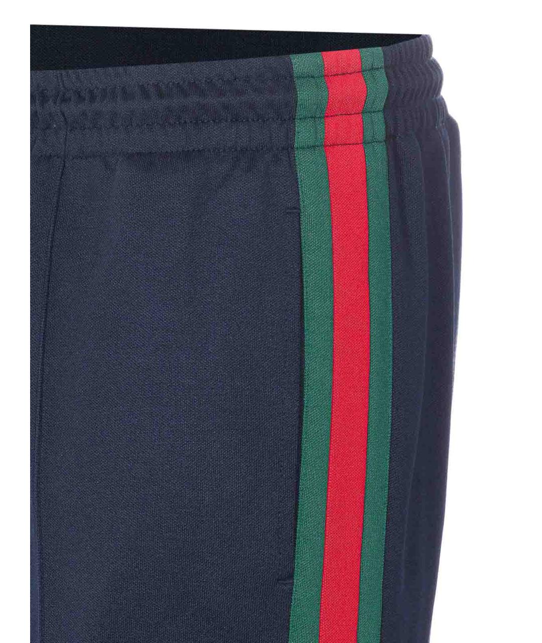 GUCCI Синие полиэстеровые повседневные брюки, фото 3