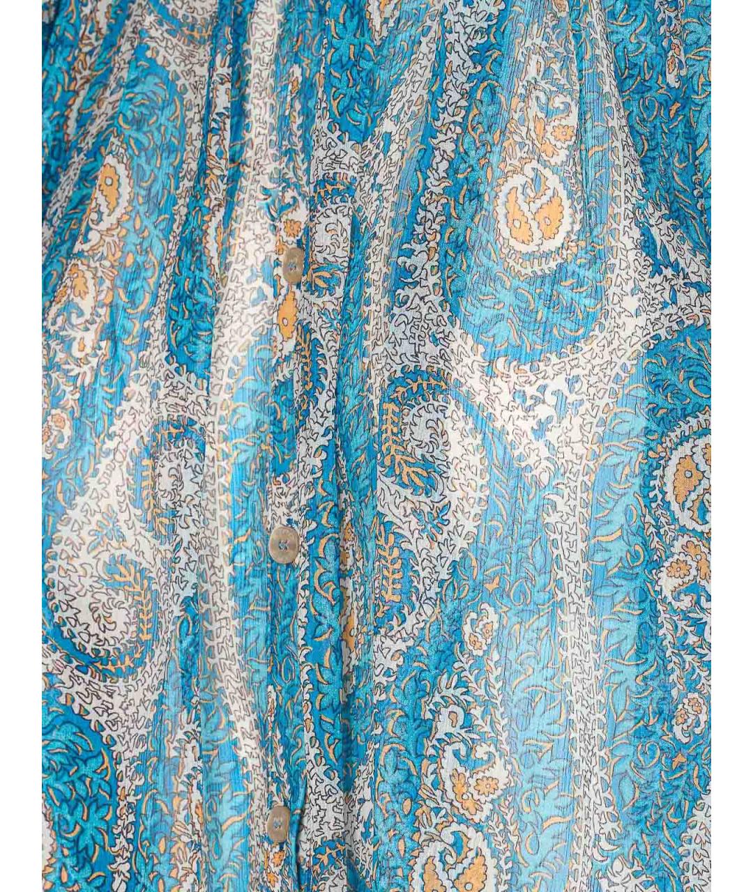 ETRO Синяя шелковая рубашка, фото 3