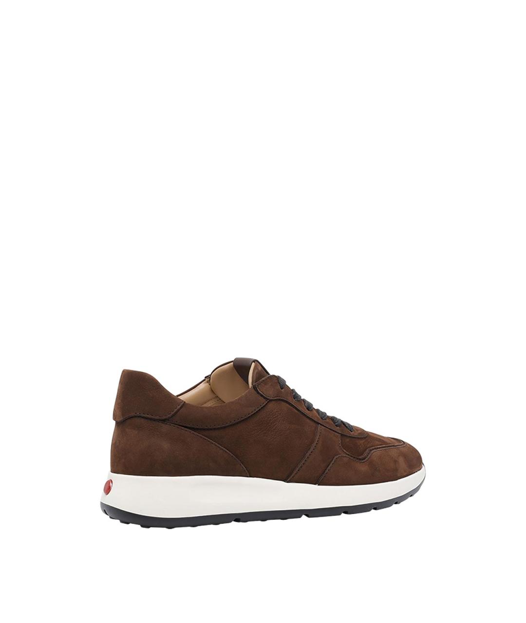 TOD'S Коричневые замшевые низкие кроссовки / кеды, фото 3
