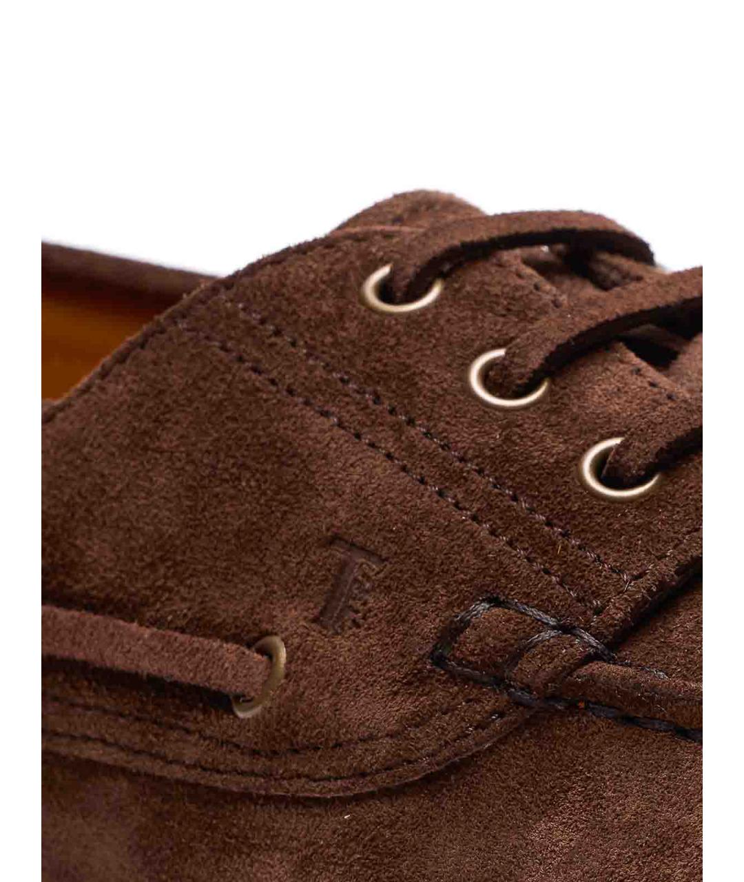 TOD'S Коричневые замшевые лоферы, фото 3