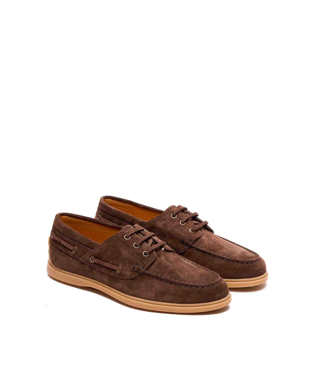 TOD'S Коричневые замшевые лоферы, фото 4