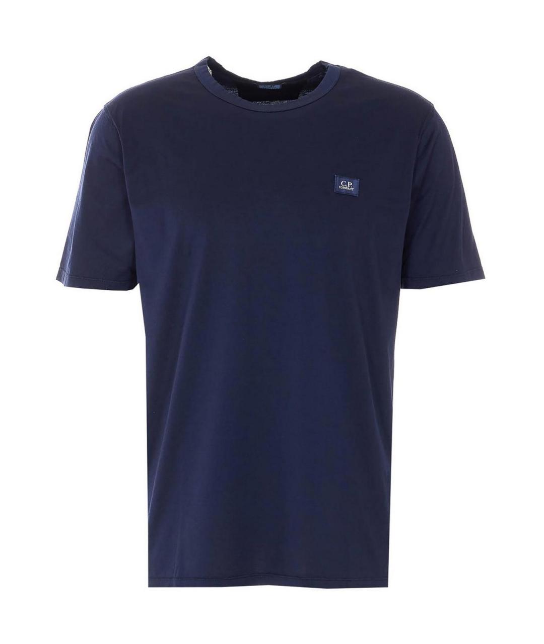 CP COMPANY Синяя хлопковая футболка, фото 1