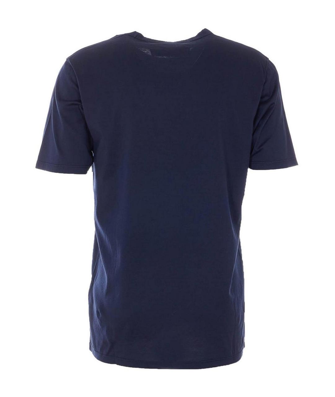 CP COMPANY Синяя хлопковая футболка, фото 2