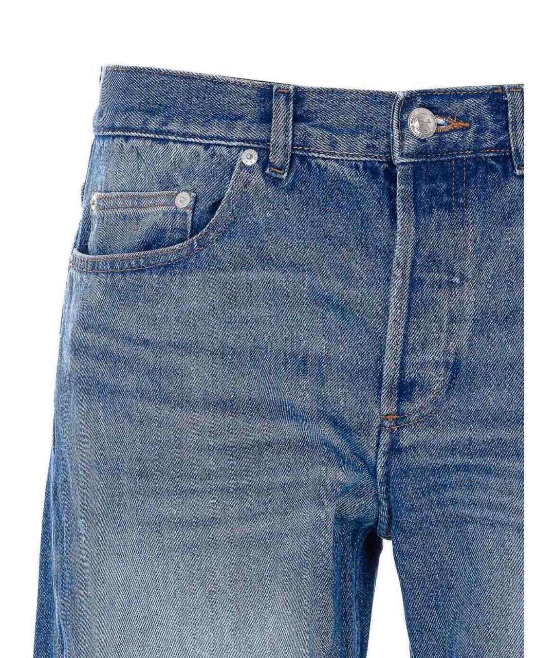 A.P.C. Синие хлопковые прямые джинсы, фото 4